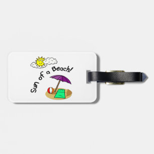 Etiqueta Para Maletas Sun de una playa