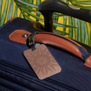 Etiqueta Para Maletas Sunburst boho mandala