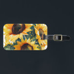 Etiqueta Para Maletas Sunflower acuático<br><div class="desc">Diseño de girasol acuático</div>