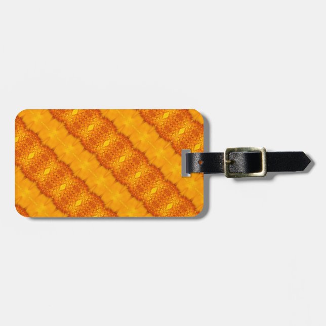 Etiqueta Para Maletas Sunny Daisy Ikat 5 (Frente Horizontal)