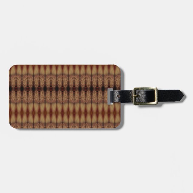 Etiqueta Para Maletas Sunny Daisy Ikat 6 Niebla (Frente Horizontal)