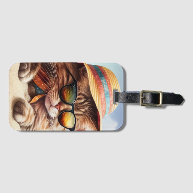 Etiqueta Para Maletas Sunny Kitty (Anverso horizontal)