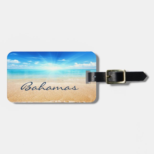Etiqueta Para Maletas Sunrise Beach (Frente Horizontal)