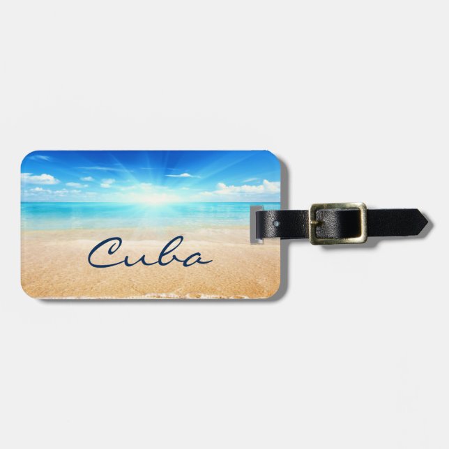 Etiqueta Para Maletas Sunrise Beach (Frente Horizontal)