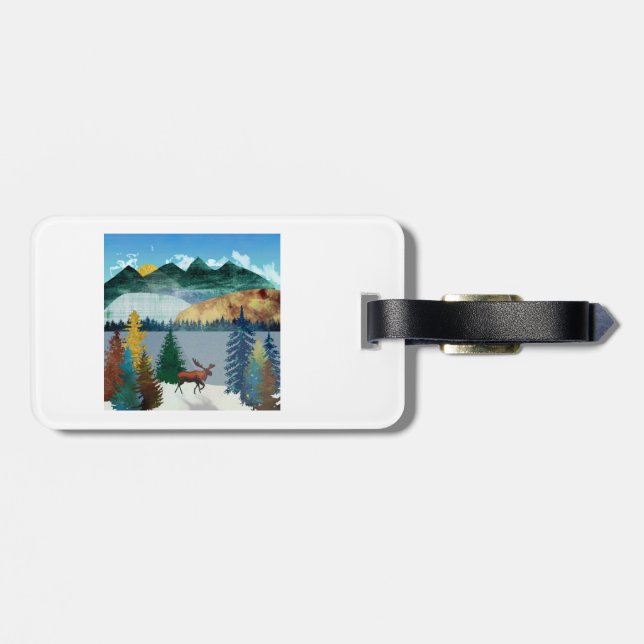 Etiqueta Para Maletas Sunrise Moose (Atrás Horizontal)