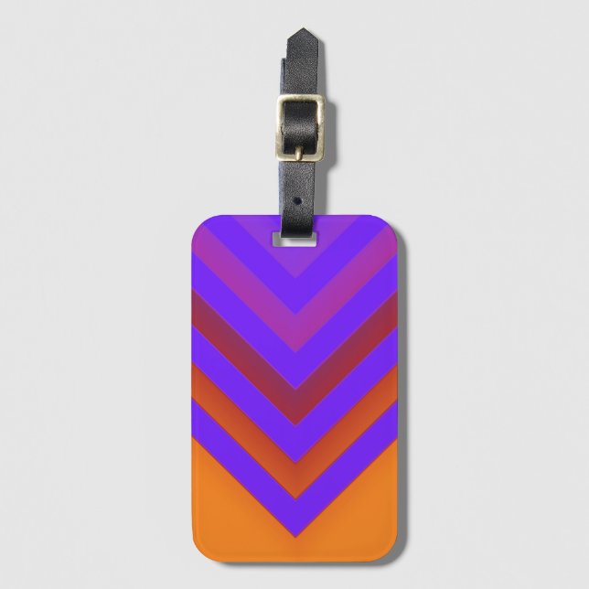 Etiqueta Para Maletas Sunset Chevron (Anverso vertical)