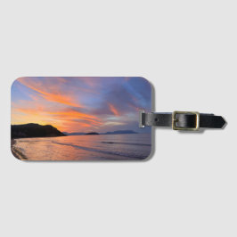 Etiqueta Para Maletas Sunset Gerakas Beach Zakynthos Grecia Fotografía