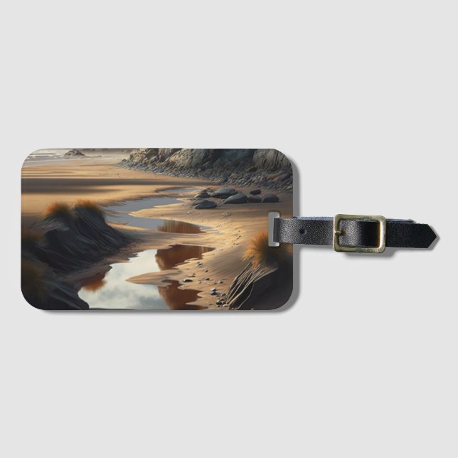 Etiqueta Para Maletas Sunset Shore (Anverso horizontal)