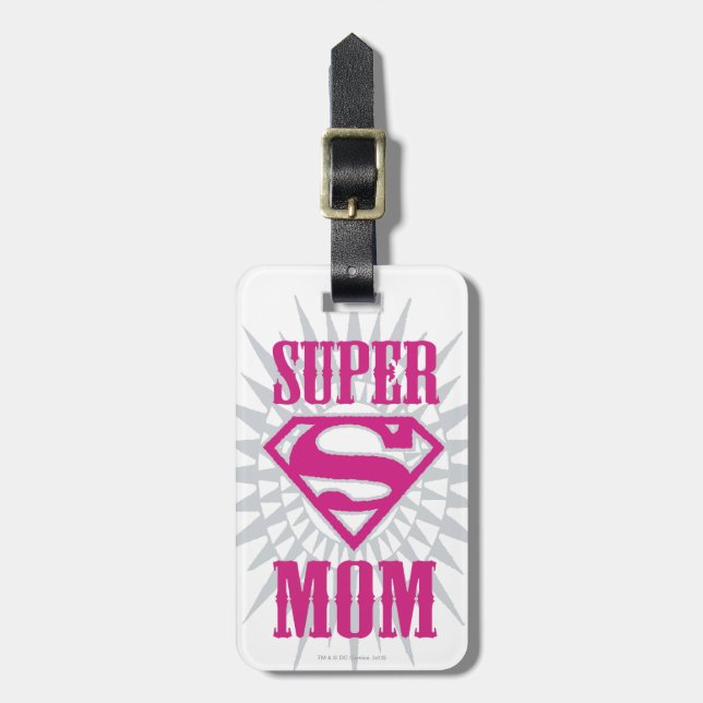 Etiqueta Para Maletas Super Mom Starburst (Frente Vertical)