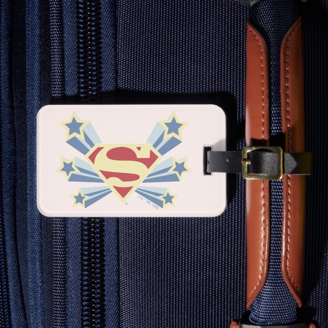 Etiqueta Para Maletas Supergirl Stars S-Shield (Anverso In situ 4)