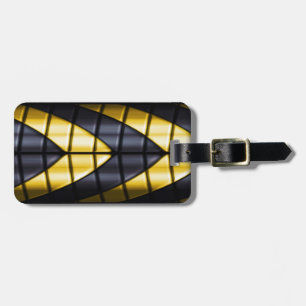 Etiqueta Para Maletas Superhéroes - Negro y Amarillo