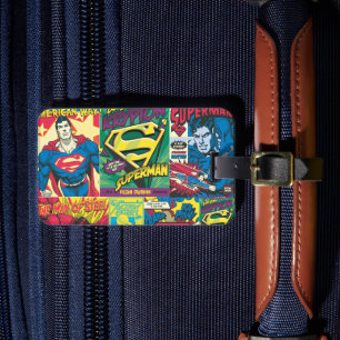 Etiqueta Para Maletas Superman Comic Strip