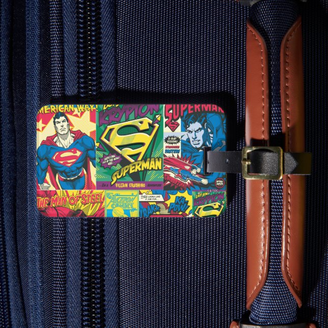Etiqueta Para Maletas Superman Comic Strip (Anverso In situ 4)