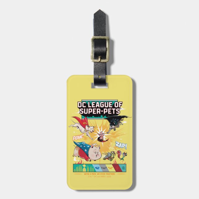 Etiqueta Para Maletas SuperMascotas: Somos un paquete, ¡nos mantenemos j (Frente Vertical)