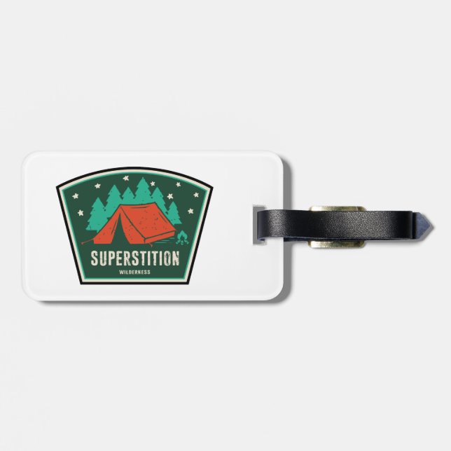 Etiqueta Para Maletas Supervivencia salvaje Camping Arizona (Atrás Horizontal)