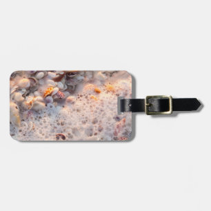 Etiqueta Para Maletas Surf Entrante Y Cascos Marinos En La Isla De Sanib