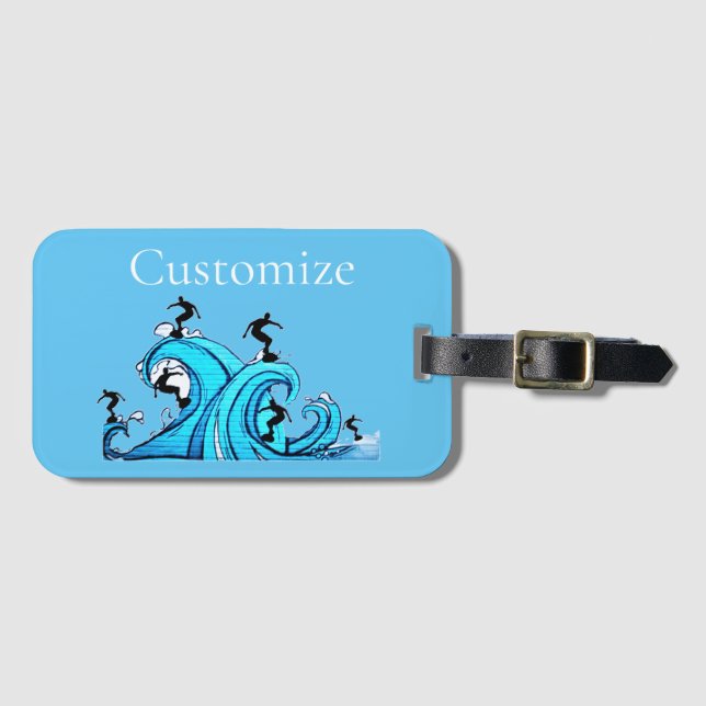 Etiqueta Para Maletas Surfers Everywhere Thunder_Cove (Anverso horizontal)