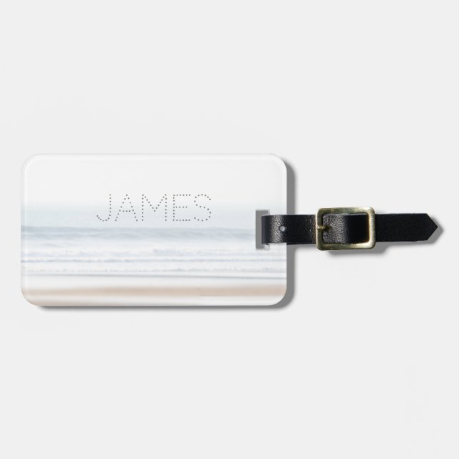 Etiqueta Para Maletas Surfing beach personalizado (Frente Horizontal)