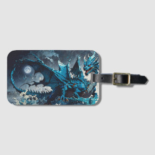 Etiqueta Para Maletas Surgiendo de la obra de arte Oceans-Dragon