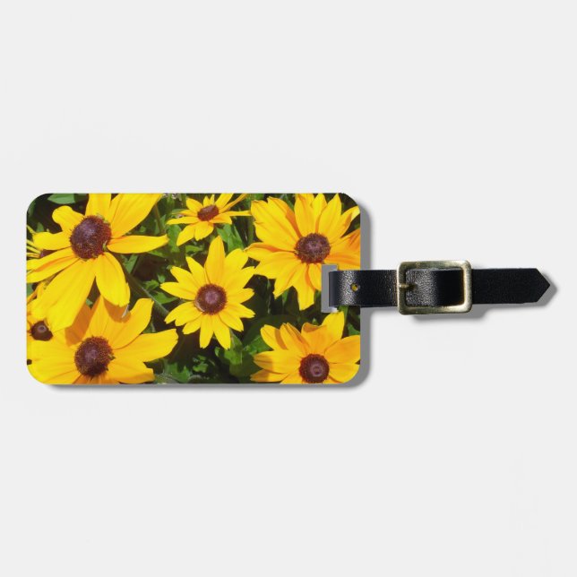 Etiqueta Para Maletas Susans de ojos negros - Rudbeckias (Frente Horizontal)