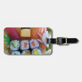 Etiqueta Para Maletas Sushi Asia Pescado Arroz Comida