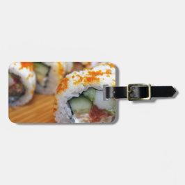 Etiqueta Para Maletas Sushi Japonés Delicioso Comida Asiática Sabroso