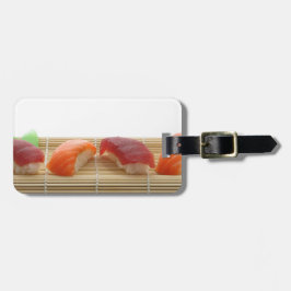 Etiqueta Para Maletas Sushi Japonés Delicioso Comida Asiática Sabroso