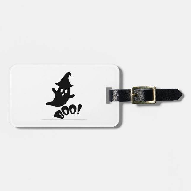 Etiqueta Para Maletas Susto de Halloween (Frente Horizontal)