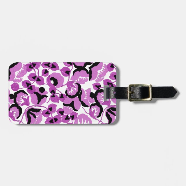Etiqueta Para Maletas Sweet Pea (Berry) Fine Art (Frente Horizontal)