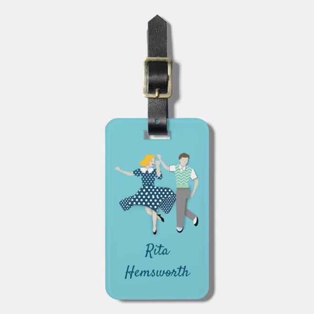 Etiqueta Para Maletas Swing Dance (Frente Vertical)