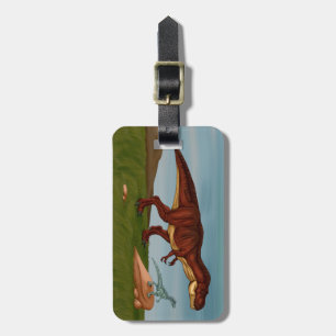 Etiqueta Para Maletas T-Rex y Velociraptor
