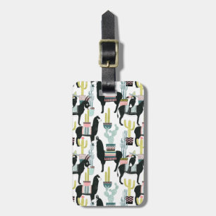 Etiqueta Para Maletas Taco sobre el amor   Patrón Llama y burro