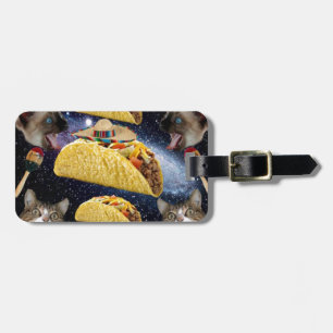 Etiqueta Para Maletas Tacos y gatos