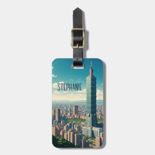 Etiqueta Para Maletas Taipei 101 Taiwán
