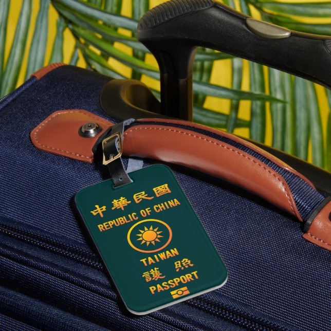 Etiqueta Para Maletas Taiwan Passport (Anverso In situ 1)