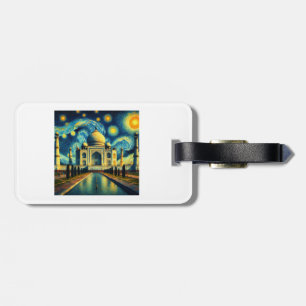 Etiqueta Para Maletas Taj Mahal India Starry Night