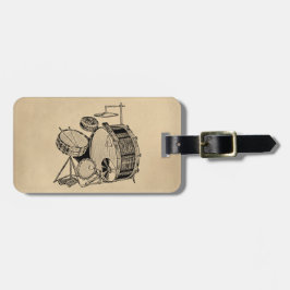 Etiqueta Para Maletas Tambores de tambor de vintage