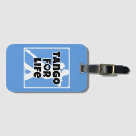 Etiqueta Para Maletas Tango argentino para la vida azul y blanco