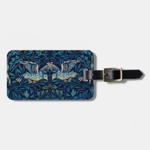 Etiqueta Para Maletas Tapiz Floral de Pájaros Azules de William Morris C