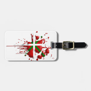 Etiqueta Para Maletas tarea bandera Vasca Euskadi