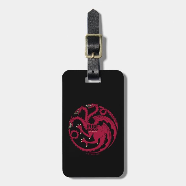 Etiqueta Para Maletas Targaryen Sigil - Fire & Blood (Frente Vertical)