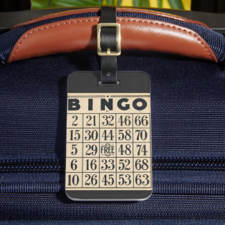 Etiqueta Para Maletas Tarjeta de bingo de vintage