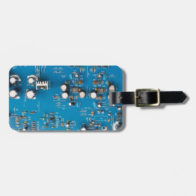 Etiqueta Para Maletas Tarjeta de circuitos electrónicos (Frente Horizontal)