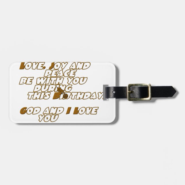 Etiqueta Para Maletas Tarjeta de cumpleaños para un amigo cristiano (Frente Horizontal)