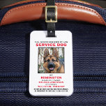 Etiqueta Para Maletas Tarjeta de identificación de foto de animales de s<br><div class="desc">Perro de servicio - Identifique fácilmente a su perro como un perro de servicio de trabajo, mientras mantiene a su perro enfocado y recorta las distracciones mientras trabaja con una de estas tarjetas de identificación de perro de servicio k9. Aunque no es necesario, una tarjeta de identificación de perro de...</div>