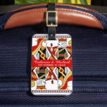 Etiqueta Para Maletas Tarjeta de juego de Las Vegas King & Queen Boda<br><div class="desc">Presentamos nuestro diseño de cartas Queen y King, la elección perfecta para tu boda de Las Vegas. Ha sido diseñado para captar la esencia de la ciudad de Sin, con su diseño único y su estilo elegante. El diseño cuenta con un auténtico rey y una reina de los corazones. Los...</div>