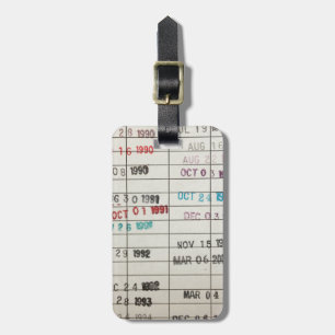 Etiqueta Para Maletas Tarjetas de fecha debida de la biblioteca del