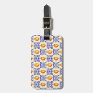Etiqueta Para Maletas Tarta Portuguesa y Azulejos