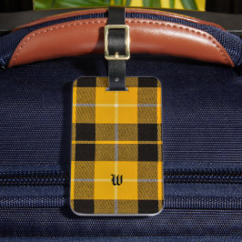 Etiqueta Para Maletas Tartan del Clan Barclay de Vestir con Monograma