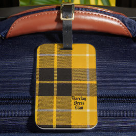 Etiqueta Para Maletas Tartan del Clan Barclay Dress con nombre monograma